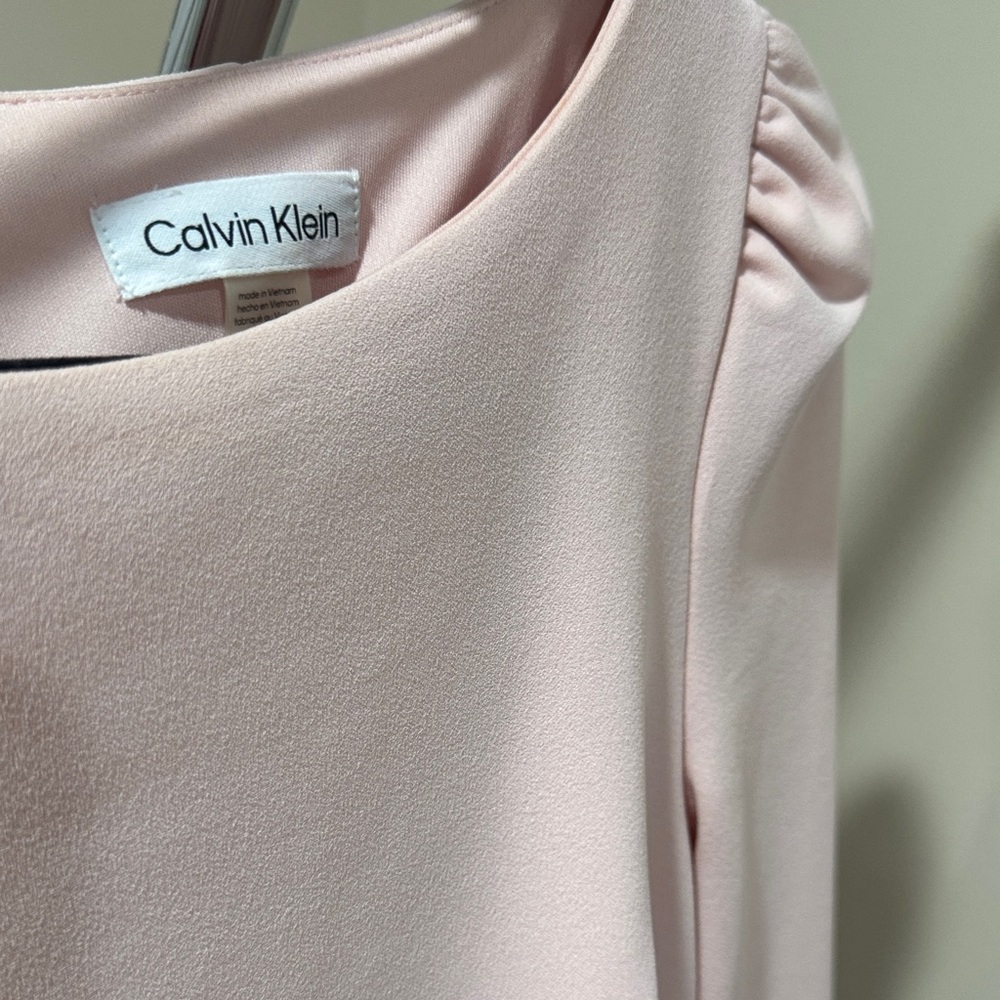 Calvin Klein Soft Pink Long Sleeve Dress - Picture 3 of 4